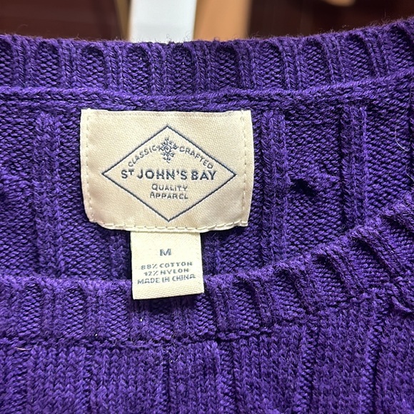 St John’s Bay Purple Sweater - Picture 2 of 5